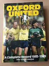 Oxford united: A Complete Record, 1893-1989.  Breedon books