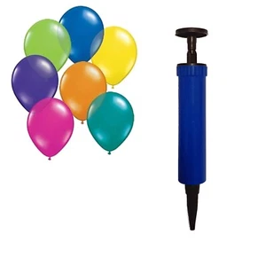 Luftballonpumpe inkl. 20 Luftballons Circa 30cm Ø ballonpumpe Dekoration Party - Imagen 1 de 4