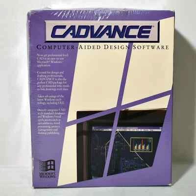 Sealed Vintage Big Box CAD Advance Upgrade Software Design Software Windows 0424 - Image 1 of 4
