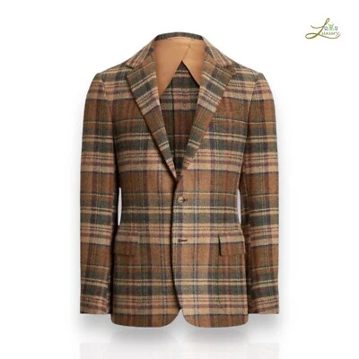 Blazer Ralph Lauren Etiqueta Púrpura Hecho a Mano Lana A Cuadros Talla 42R Foto 1 de 4