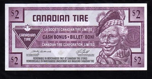 5L221 - TWO DOLLAR CANADIAN TIRE NOTE - Picture 1 of 2