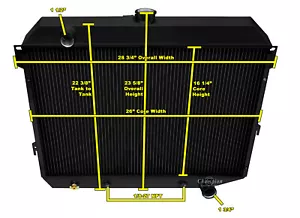 SZ Champion 3 Row Black Finish Radiator for 1968-1972 Plymouth GTX Small Block - Foto 1 di 7
