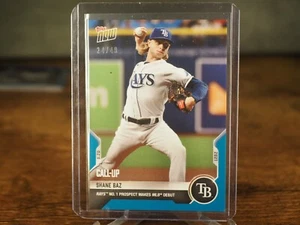 Shane Baz 2021 MLB TOPPS NOW Card 833 RC Call-Up MLB Debut Blue Parallel 24/49 - Picture 1 of 2