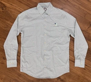 Peter Millar Button Down Shirt Mens M Checked Plaid Summer Comfort Performance - Picture 1 of 11