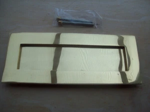 10" x 4" HEAVY SPRUNG POLISHED BRASS LARGE LETTER BOX POSTAL PLATE VICTORIAN - Picture 1 of 1