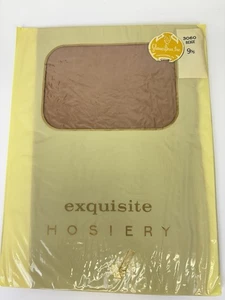 Vintage Exquisite Hosiery Full Fashioned Stockings Beige 9 1/2 Sealed - Picture 1 of 4