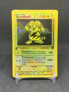 Electabuzz 1ª Edición Team Rocket #24 Vintage Pokemon Vending Pegatina Tarjeta Holo - Imagen 1 de 2