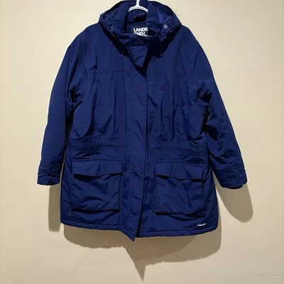 Lands End Women’s Squall Waterproof Insulated Winter Parka Hooded Jacket Size 2X - Image 1 of 4