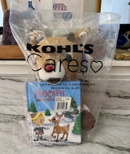Nuevo Peluche Rudolph el Reno Nariz Roja Kohl’s Con Libro - Imagen 1 de 5