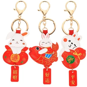 3 Pcs Key Chain Pendant Cartoon Keychain Funny Keychains Miss Cute - Picture 1 of 12