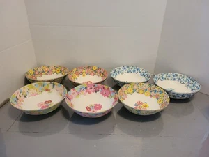 Anthropologie Sarah Campbell Bowls Set Of 7 Bowls Bamboo - Picture 1 of 11
