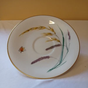 Untertasse Teller klein HEINRICH PORZELLAN  Schmetterling ANMUT Sommer Weiß - Bild 1 von 2