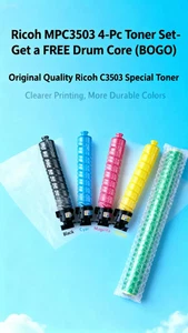Ricoh MPC3503 Toner Set + FREE Drum Core - Picture 1 of 10