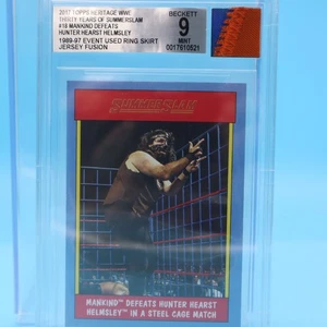 MANKIND 2017 Topps Heritage WWE Event Used Ring Skirt Relic BGS 9 MINT - Picture 1 of 2