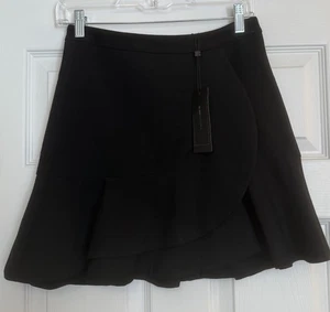 BCBG Minirock schwarz Größe XS Rüschen Karriere Büro Profi Einzelhandel 178 $ neu mit Etikett - Bild 1 von 13