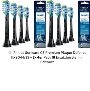 Philips Sonicare C3 Premium Plaque Defence HX9044/33 - 2x 4 cepillos de repuesto - Imagen 1 de 5