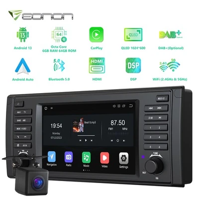 Für BMW E39 M5 Android 13 7" QLED 8Kern Autoradio GPS Navi CarPlay Bluetooth DSP - Bild 1 von 4