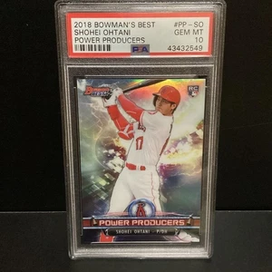 Shohei Ohtani 2018 Topps Bowman's Best Rookie Card Power Producers RC PSA 10 - Picture 1 of 2