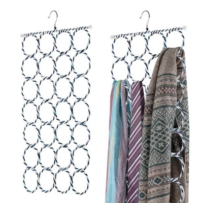 Organizador de bufanda para armario - 28 ranuras organizador de hiyab para colgar bufanda, ahorro de espacio... Foto 1 de 4