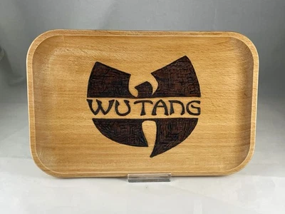 Wu-Tang Clan Wood Burned Rolling Tray, Pyrography - Image 1 of 4