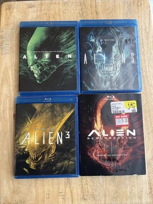 Alien Aliens Alien 3 Alien Resurrection 4 Blu Ray Movie Lot Collection - Image 1 of 4