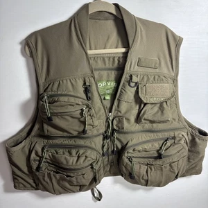 Vtg Orvis Pro Guide Green Mesh Fly Fishing Vest Mesh Super Tac L Pac Men Size L - Picture 1 of 11