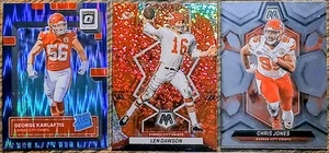 2022 Panini Rookie Kansas City Chiefs SP Len Dawson Sparkle Prizm Lot (3) Optic - Picture 1 of 4