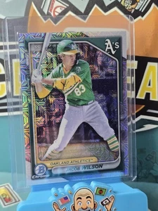 2024 Bowman Chrome Prospects Baseball Jacob Wilson Mojo Refractor RC #BCP-205 - Bild 1 von 2