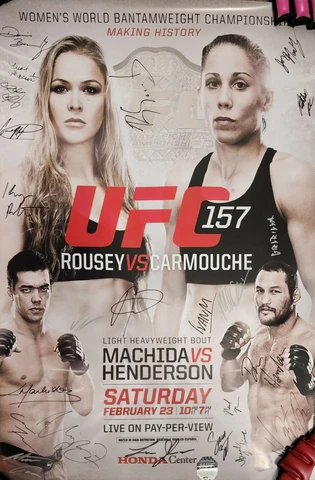 UFC 157 Rousey vs. Carmouche  Signed By Poster(SBC) Limited Edition UFC RARE #49 Cover