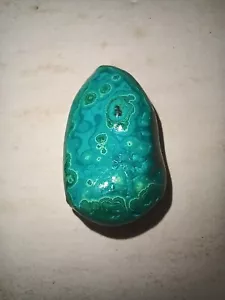 Chysocolla/Malachite tear drop shape mineral cabochon - Picture 1 of 3