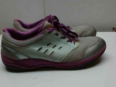 Zapatilla deportiva con cordones de tela púrpura plateada Vionic Orthaheel para mujer 10M 41 Foto 1 de 4