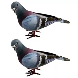 Yardwe 2Pcs Simulation Foam Pigeon Model, Fake Pigeon Artificial Anima - Picture 1 of 9