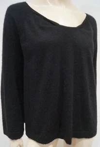 CHLOE Damen Schwarz Kaschmir U-Ausschnitt Langarm Pullover Pulli Oberteil M - Bild 1 von 6