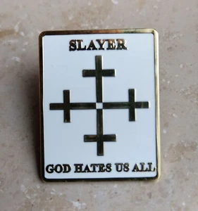 SLAYER - GOD HATES US ALL -- PIN / ANSTECKER -- TRASH METAL - Bild 1 von 4