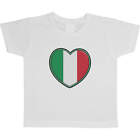'Italien-Flaggen-Herz' Baumwoll-T-Shirts fr Babys / Kinder T-shirt (TS039139)