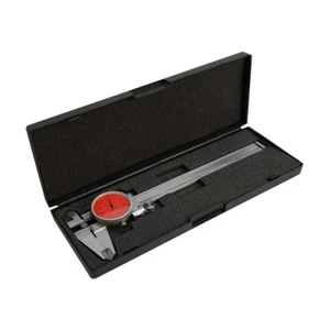 RED - 4 Way Dial Caliper 6" Stainless Steel Shock Proof 0.001" - Picture 1 of 4