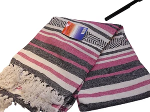 NEW Falsa Blanket, Pink/Black/White, 48"x72" - Picture 1 of 3