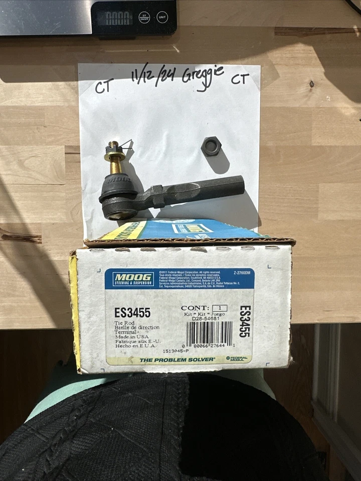 Extremo de varilla de amarre de dirección MOOG ES3455 UPC 080066276441 Foto 1 de 1