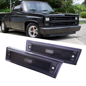 2Pcs Smoked Front Side Marker Clearance Lights For 81-91 Chevrolet C10 C20 C30 - Picture 1 of 12