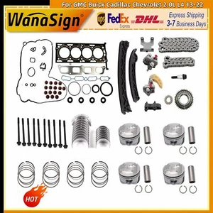 Kit de reconstrucción de motor pistón y anillo para 13-22 GMC Buick Cadillac Chevrolet 2,0 L L4 - Imagen 1 de 12