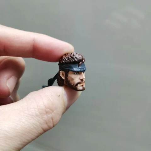 Painted 1/12 Scale The Metal Gear Solid Snake Head Sculpt Fit 6" Mezco Figure Cover