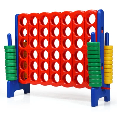 Jumbo 4-to-Score 4 in A Row Giant Game Set Kids Adults Family Fun Outdoor Indoor - image 1 of 4