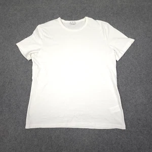 Asket Shirt Mens LARGE White Short Sleeve Crew Neck T Shirt cotton casual Size L - Picture 1 of 9