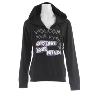 Volcom V-neck Hoodie Women’s Size Large/14 - Picture 1 of 5