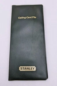 Vintage Bi Fold Business / Calling Card File Folio, 104 Slots, STANLEY WORKS - Picture 1 of 3