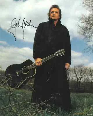 JOHNNY CASH SIGNED PHOTO ROCK ROLL AUTOGRAPH SIGNATURE POSTER 8.5X11 REPRINT