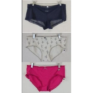 NWT 3x Gap XL Body Underwear Hipster Boy Shorts Cotton Nylon Sheer Navy Ivory - Picture 1 of 19