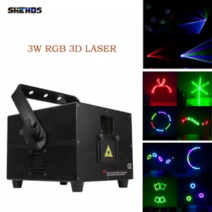 3W ILDA Animation Laser Full Color RGB 3D Projector Lighting Reflection - Picture 1 of 15