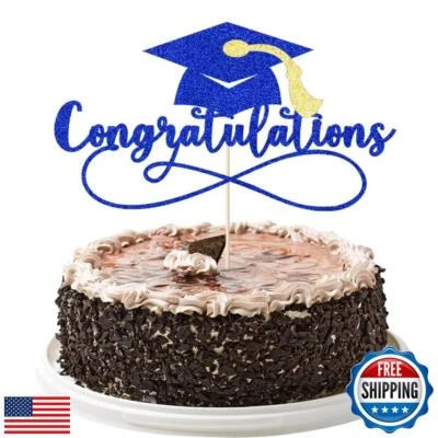 YUINYO Congratulations 2025 Graduation Cake Topper,Congrats Grad Cake Decor - - Image 1 of 4