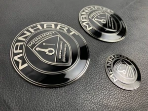 New Set of Metal Emblem Badge BMW Manhart Logo Hood + Steering Wheel + Trunk - Bild 1 von 7
